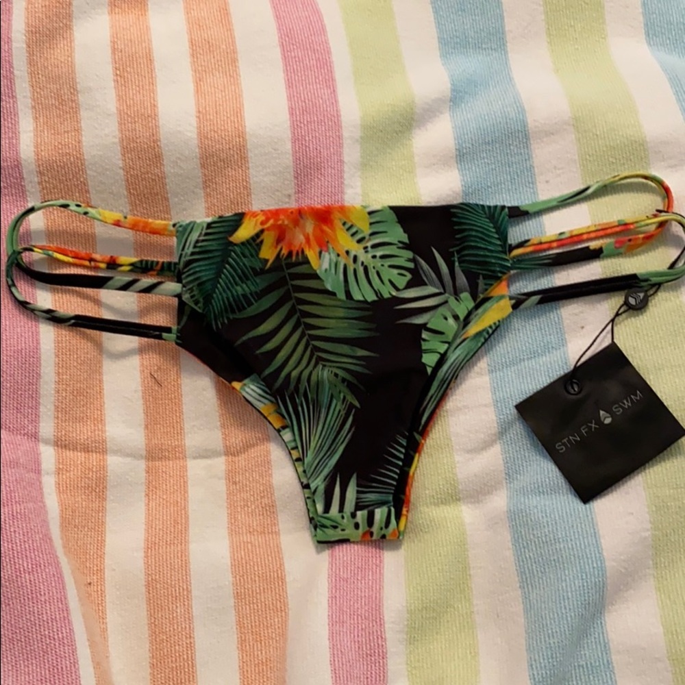 Laguna Bottom Midnight Tropic Stone Fox Swim New
